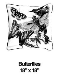Butterflies and Birds Black 
