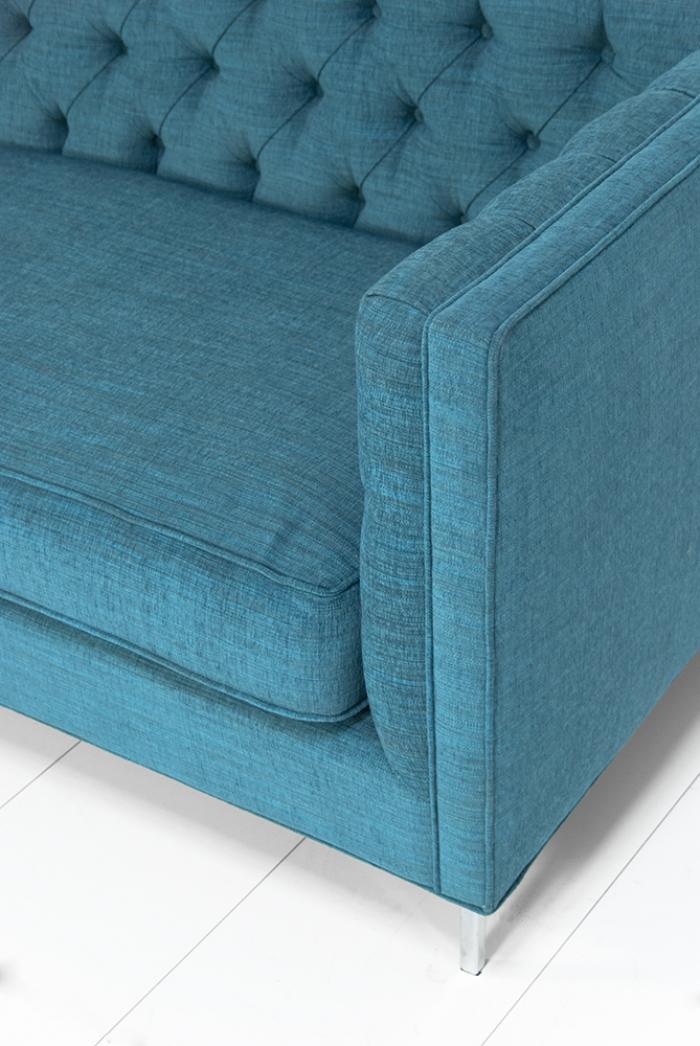 www.roomservicestore.com - Tufted 007 Sofa in Turquoise Textured Fabric