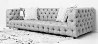 Boca Sofa in Grey Faux Leather