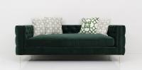 Inside Out New Deep Sofa in Green Velvet