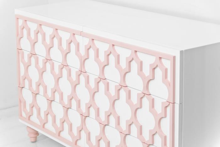 Tangier Dresser in White and Pink Sea Shell