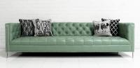 Hollywood Sofa in Seafoam Faux Leather