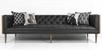 Custom Neutra Sofa in Black Leather