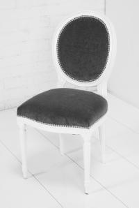 Louis Dining Chair in Charcoal Velvet