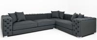 Fat Boy Sectional in Charcoal Linen