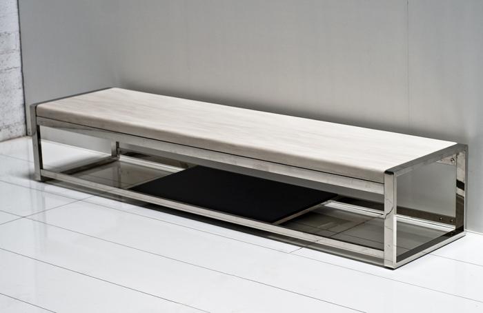 White Marble TV Console