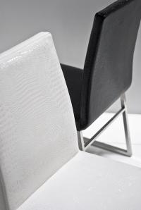Black and White Croc Dining Chairs