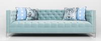 New Deep Sofa in Regal Spa Blue Velvet