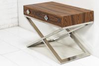 Oversized Boca Two Drawer Side Table in Rosewood