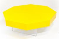 Octagon Lucite Plinth Coffee Table