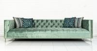 New Deep Sofa in Aqua Velvet