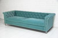 Sinatra Sofa in Aqua Velvet