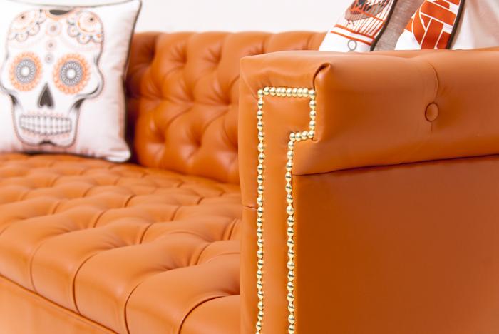 Hermes Orange Leather Set