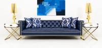 Sinatra Sofa in Navy Faux Leather