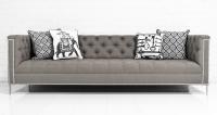 Hollywood Sofa in Textured Grey Linen