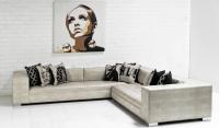 Fatboy Sectional in Neutral Embossed Faux Croc