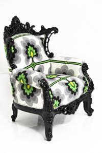 Madison Chair in Green Floral Damask