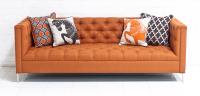 Hollywood Sofa in Textured Orange Fabric