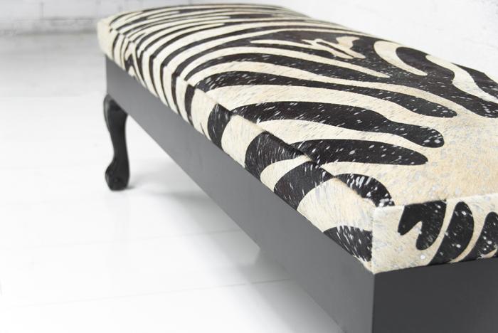 Www Roomservicestore Com Zebra Cowhide Bench