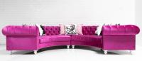 Chesterfield Circle Sectional in Majestic Very Berry