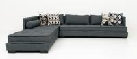 Milano Sectional in Charcoal Linen