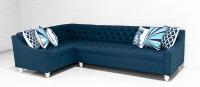 Audrey Sectional in Navy Linen