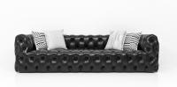 Palm Beach Sofa in Cowboy Black Leather