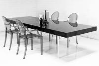 Lucite Plinth Leg Dining Table