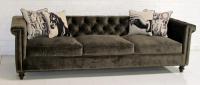 Sinatra Sofa in Brown Velvet with Down Wrapped Cushions 