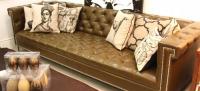 Sinatra Sofa in Olive Faux Leather