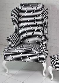 Geometric Brixton Wing Chair