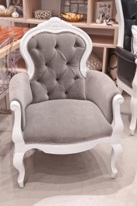 Grey Velvet Cannes Chair