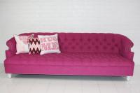 Bel-Air Hot Pink Tufted Sofa 