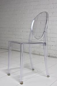 Acrylic Louis Style Chair Armless 