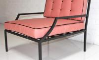 Hollywood Oversized Outdoor Chair in Pink with Black Piping
