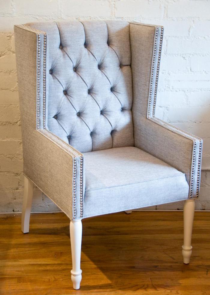 Tufted Mod Wing Dining chair