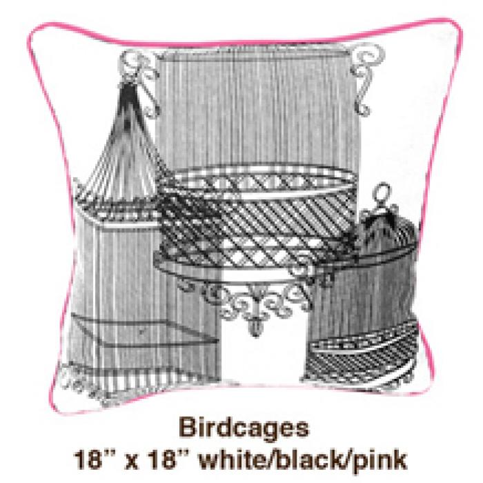 Birdcages White / Black / Pink