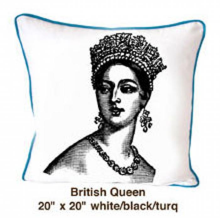 British Queen White / Black / Turq