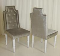 Avalon Dining Chair in Silver Velvet