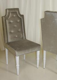 Avalon Dining Chair in Silver Velvet