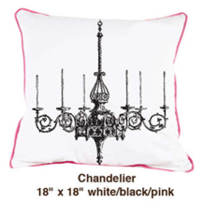 Chandelier White / Black / Pink