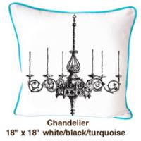 Chandelier White / Black / Turquoise