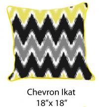 Chervon Ikat Black/White/Gray/Yellow