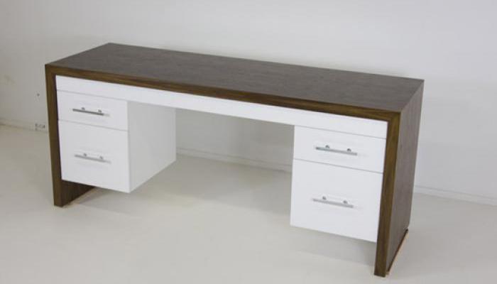 Www Roomservicestore Com Delano Desk In Dark Walnut With White