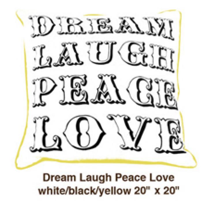 Dream Laugh Peace Love White / Black / Yellow