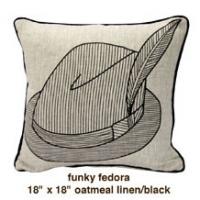 Funky Fedora Oatmeal Linen / Black