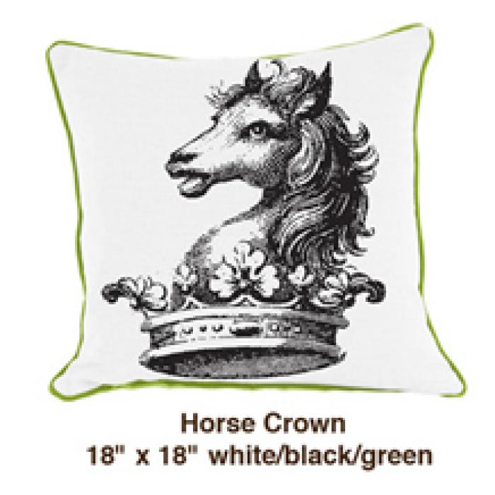 Horse Crown White / Black / Green