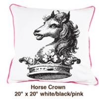 Horse Crown White / Black / Pink