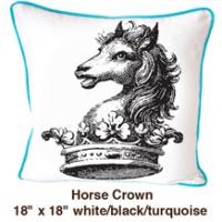 Horse Crown White / Black / Turquoise