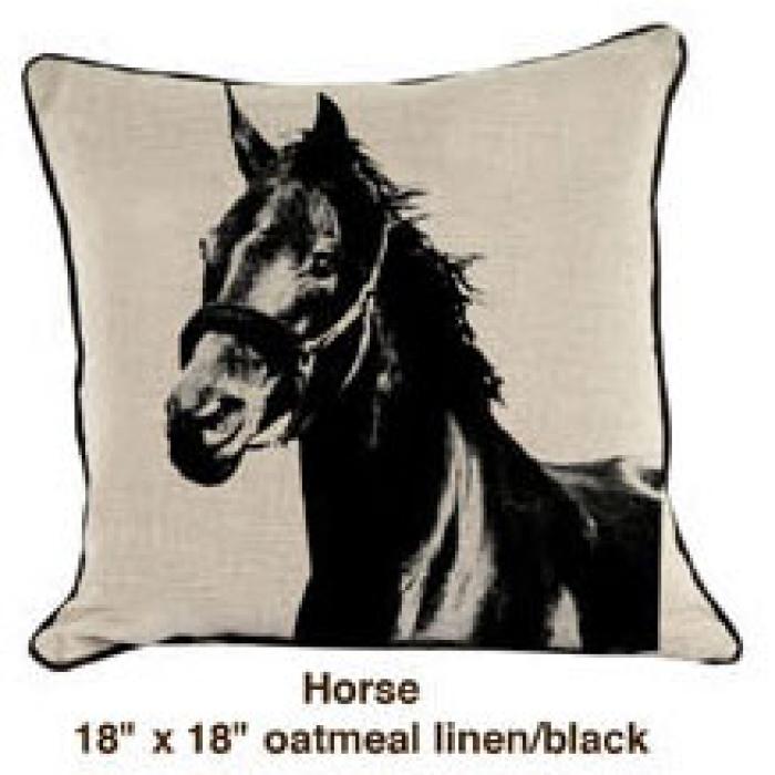 Horse Oatmeal Linen / Black
